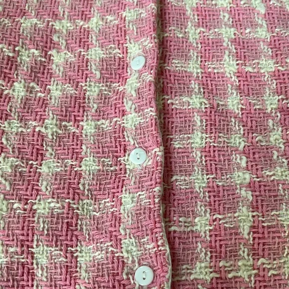 Badgley Mischka Pink and Cream Textured Girl’s Dress w/ Matching Purse Size 8 - Picture 13 of 14